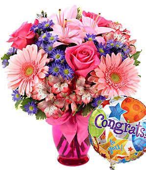Pink Delight Bouquet Congratulations